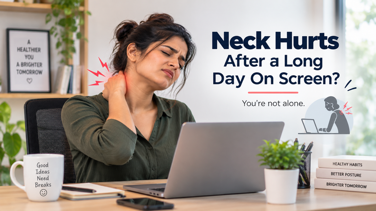 Why Your Neck Hurts After a Long Day On Screen — And What to Do About It
