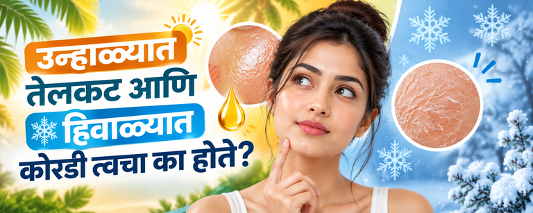उन्हाळ्यात तेलकट आणि हिवाळ्यात कोरडी त्वचा का होते?